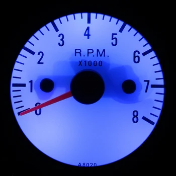 LEEPEE Auto Tachometra Tacho Tach Rozchod Panel Ukazovateľ Meter Modrý LED Displej Auto Príslušenstvo, Náhradné Univerzálny 12V 0~8000RPM