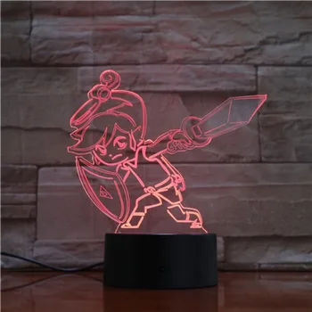 Legend of Zelda Obrázok detské Nočné Svetlo LED Dotykový Snímač Kvapka Loď Spálňa Dekoratívne Lampy Dovolenku Dar, Nočné Lampy, USB