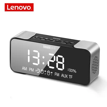 Lenovo L022 Bluetooth reproduktory S LED Čas Diaplay Prenosný Bezdrôtový Subwoofer, Bluetooth 5.0 Podpora TF kariet FM, AUX reproduktory