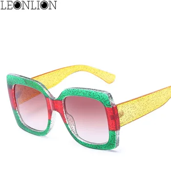 LeonLion 2021 Multicol Námestie Crystal Slnečné Okuliare Ženy Značky Dizajnér Klasické Vintage Outdoor Okuliare Oculos De Sol Masculino