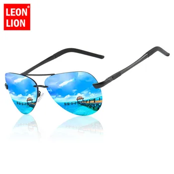 LeonLion 2021 Polarizované slnečné Okuliare Mužov Značky Dizajnér UV400 Klasické Okuliare Gafas Kovové Okuliare Okuliare Pre Mužov/Ženy Jazdy