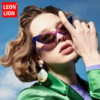LeonLion Luxusné Cateye Slnečné Okuliare Ženy 2021 Retro Okuliare Ženy Malé Slnečné Okuliare Ženy Značky Dizajnér Oculos De Sol Feminino