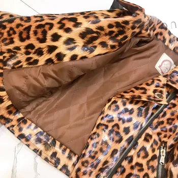 Leopard Kožené Bundy pre Deti, Dievčatá Faux Kožené vrchné oblečenie pre Batoľa Dievčatá PU Kožené kabáty Deti, oblečenie pre 2-6T