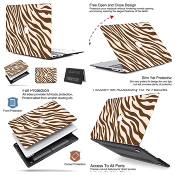 Leopard Notebook Prípad Pre Macbook Air Pro 13 palcový Pevný Shell Kryt a2179 a1932 A1706 A1989 A2159 2020 Pro A2289 A2251 Pro 13 A1708