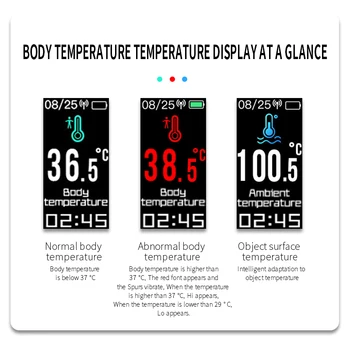 Lerbyee T6 Smart Hodinky Telesnej Teploty Srdcového tepu Fitness Hodinky Hovor Pripomienka Šport Smart Hodinky pre iOS a Android