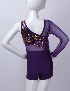 Lesklé Flitre Výkon Dance Dievčatá Oblečenie Nastaviť Gymnastika Trikot Jumpsuit Moderný Jazz Fáze Show Šaty pre Dievčatá Oblečenie