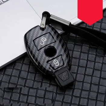 Lesklý Uhlíkových vlákien ABS Kľúča Vozidla Prípade Fob Kryt Pre Mercedes benz B R G Triedy GLK GLA w204 W251 W463 W176