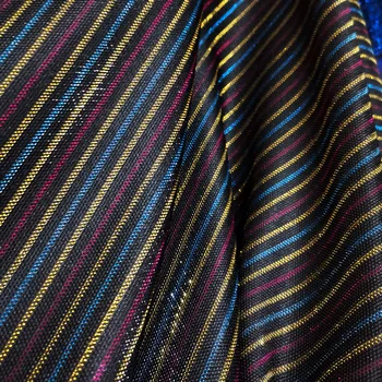 Leskom Prúžok textílie polyester Večerné Šaty Textílie lesklé party dekorácie bling plavidlá textílie