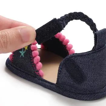 Letné Baby Dievčatá Kvety Tlače Anti-Slip Priedušná Sandále