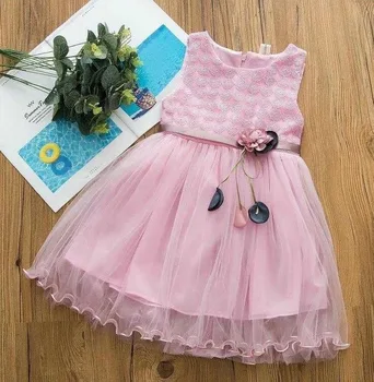 Letné grisl šaty deti módne oblečenie deti roztomilý oka bez rukávov šaty pre dievčatká svadobné party šaty nové