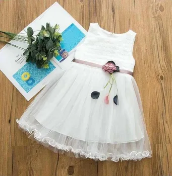 Letné grisl šaty deti módne oblečenie deti roztomilý oka bez rukávov šaty pre dievčatká svadobné party šaty nové