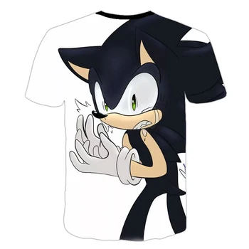 Letné najpredávanejšie detské Oblečenie T-shirt 2020 Sonic the Hedgehog Roztomilý-Krátke Rukávy O-Krku Chlapci a Dievčatá Topy