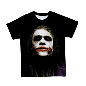 Letné Nové 3D Klaun Mužov Znak T-shirt Oblečenie Škaredé Grimasa Voľné A Priedušné tričko Veľkosť 110-6XL(Prispôsobiteľný)
