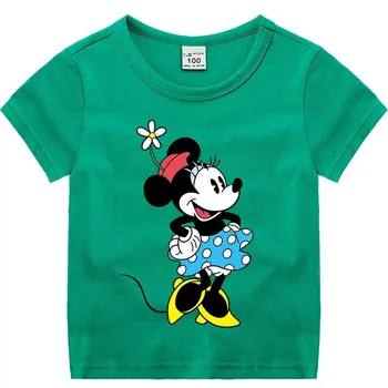 Letné Nové Dieťa Dievča Oblečenie Cartoon Minnie Mouse T shirt Joker Ležérne Módne Deti T-shirt Chlapec Topy Tees Deti Oblečenie