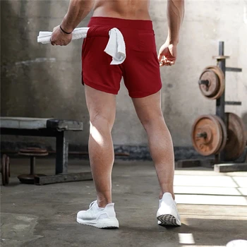Letné nové fitness šortky Módne Priedušný rýchlo sa odparujúci telocvične Kulturistike Joggers šortky Slim fit šortky, Tepláky kamufláž
