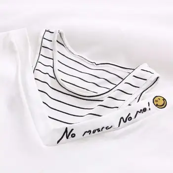 Letné Nové Harajuku Ženy tričko jednofarebné Jednoduché tričko dámske bez ramienok krátky rukáv falošné dvoch-dielny top YUPINCIAGA