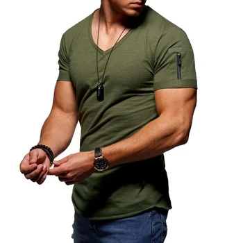 Letné nové pánske T-shirt kompresie rýchle sušenie fitness bežné oblečenie pre outdoorové športy, beh priedušné tričko veľkosť S-5XL