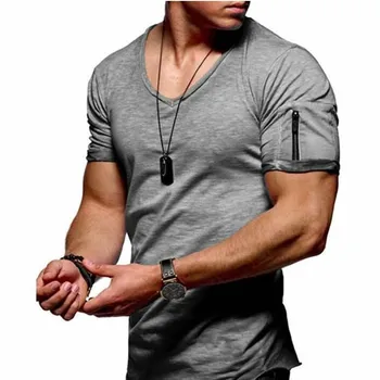 Letné nové pánske T-shirt kompresie rýchle sušenie fitness bežné oblečenie pre outdoorové športy, beh priedušné tričko veľkosť S-5XL