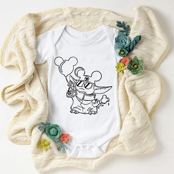 Letné Oblečenie Baby Telo Remienky Oblečenie Batoľa je Jumpsuit Dieťa Yoda Deti Mandalorian Novorodenca Kombinézu