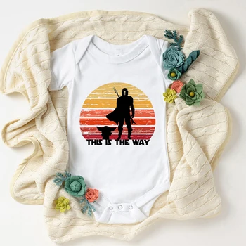 Letné Oblečenie Baby Telo Remienky Oblečenie Batoľa je Jumpsuit Dieťa Yoda Deti Mandalorian Novorodenca Kombinézu
