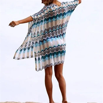 Letné zakryť Prekladané Ženy Plážové Šaty, Sexy Pletené, Háčkované Cover-up Plavky Plážové Kúpanie Šaty Plaviek Pláži zakryť
