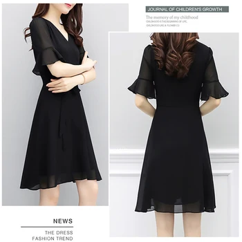 Letné šifón šaty módne ženy dlho tvaru steetwear black strany Sexy šaty Pevné Dosť Vestidos verano 2021 plus veľkosť