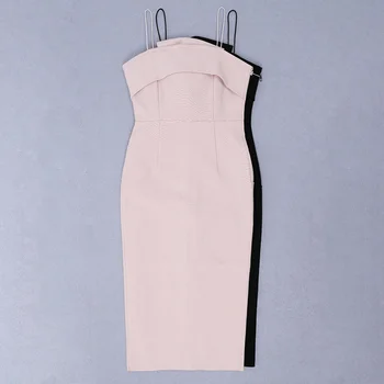 Letné Štýl Sexy Backless Koleno Dĺžke Obväz Šaty 2020 Dizajnér Elegantné Večerné Party Šaty Vestido