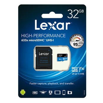Lexar Aktualizácie Verzie Micro SD Kartu Carte SD 32 GB 64 GB 128 GB Pamäťovú Kartu Class10 633x TF Flash Kariet Pre Chytré telefóny, Microsd