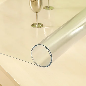 LGOLOL1.0 mm transparentné PVC obrus silné vodotesná plastová tabuľka kryt olej-doklad, kuchynský stôl placemat mäkké sklo mat