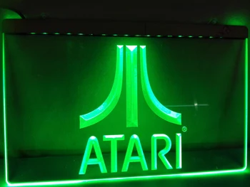 LH022 - Atari Hru PC Logo Darček Displej LED Neon Svetla Prihlásiť domova remeslá