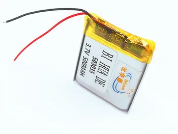 Li-Po pol batéria 500 mah 3.7 V 503035 smart home MP3, reproduktory, Li-ion batéria pre dvr,GPS,mp3,mp4,mobilný telefón,reproduktor