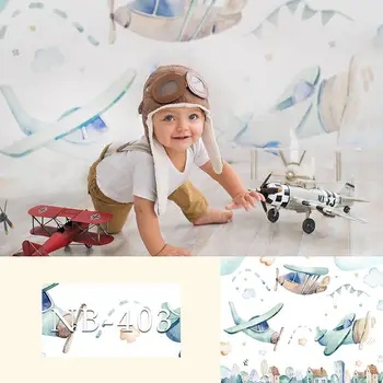 Lietadlo Pilot Novorodenca Kulisu pre Fotografovanie Baby Sprcha Narodeninovej Party Foto Pozadie pre Deti Pozadia Štúdio