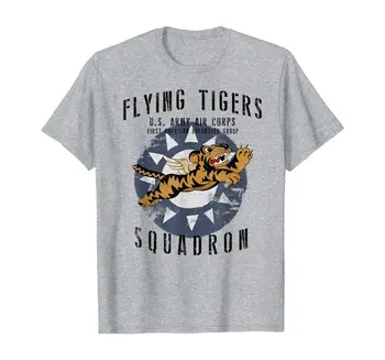 Lietanie Tigra druhej svetovej VOJNY Insígnie Vintage WW2 Vzduchu Zboru T-Shirt