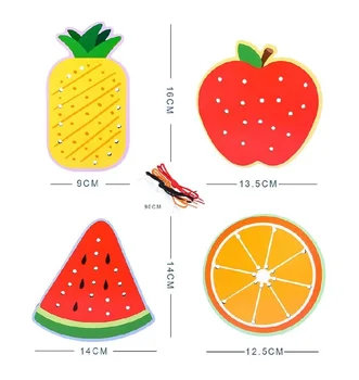 Lietať AC Hračky - Drevené Sťahovacie Zvierat ovocie Threading Hračky, Cestovné Hry Montessori Skoré Vzdelávanie Zručnosť v prstoch Vzdelávacie Darček