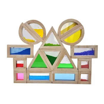 Lietať AC Rainbow Bloky - Piesok, Deti učia & Vzdelávacie Hračky, Vrstvenie Bloky