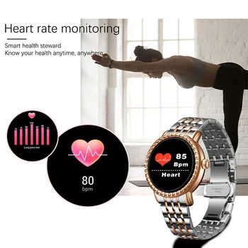 LIGE 2020 Ženy, Smart Hodinky Krvného Tlaku, Tepovej frekvencie Fitness tracker Športové hodinky, Budík, pripomienky Smartwatch