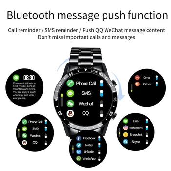LIGE Mužov Smart Hodinky Mužov Bluetooth Hovor Nepremokavé Športové Fitness Hodinky Zdravia Sledovanie Počasia smartwatch Mens Pre Android Ios