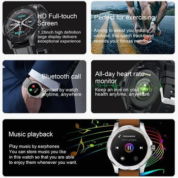 LIGE Smart Hodinky Telefón Celej Dotykovej Obrazovky a Šport Fitness Hodinky Vodotesné IP68 Bluetooth Pripojenie Pre Android ios smartwatch Mužov