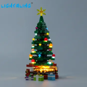 Lightaling Led Svetla Kit Pre 40338 Vianočný Stromček Stavebné Bloky Nastaviť Dekoratívne Doplnky