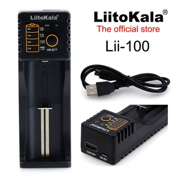 Liitokala Lii-100 1.2 V, 3,7 V 3.2 V 3.85 V AA 18650 18350 26650 10440 14500 16340 18500 NiMH lítiové batérie, e-cigareta nabíjačky