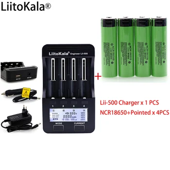 LiitoKala Lii-500 LCD 3,7 V 18650 26650 1.2 V AA batéria, Nabíjačka+ 4PCS NCR18650B 3400mAh+Poukázal Na Baterku batérie