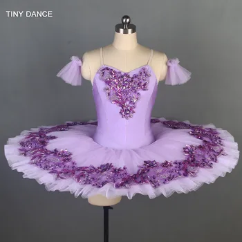 Lila Profesionálne Balet Tutu Balerína Tanečný Kostým pre Dievčatá a Ženy, Sólový Tanečný Výkon alebo Súťaž Kostýmov BLL083