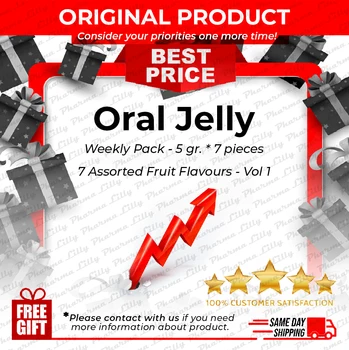 Lilly Pharma Oficiálneho Obchodu Oral Jelly Týždenný Pack 5gr x 7 Ks 7 Rôzne Ovocné Príchute Vol 1 Zadarmo Zásielky na Človeka