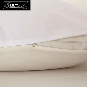 LilySilk obliečka na Vankúš Čistého Hodvábu s Bavlnenej Spodnej Zips 25 Momme Prirodzené Vlasy Moruša Jadrný 40x40 50x90cm bytový Textil