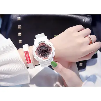 LinTimes Muži Ženy Hodinky plastový Pásik Módne Jednoduché Nepremokavé Športové Náramkové hodinky Elektronické Žena Muž Hodinky Nové