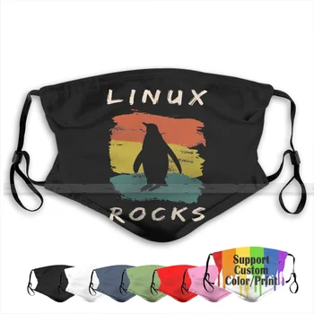 Linux T - Shirt - Skvelý Darček. Opakovane Masku na Tvár , Nastaviteľné Umývateľný Vymeniteľné Módne Fase Masky , 1Pcs 2 Filter Linux