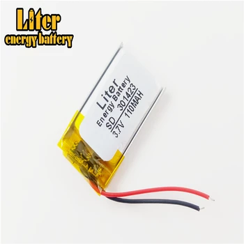 Liter energie batéria polymer lithium batéria 301423 3,7 V 110MAH 301525 MP3,MP4,MP5,GPS,DVD,Bluetooth headset malý reproduktor hračka