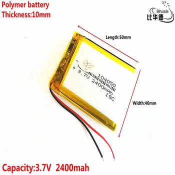 Liter energie batérie Dobré Qulity 3,7 V,2400mAH 104050 Polymer lithium ion / Li-ion batéria pre tablet pc BANKA,GPS,mp3,mp4