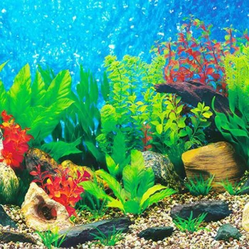 LIXF Akvárium podkladový materiál HD 3d obraz troch-dimenzionální akvárium tapeta pozadie maľovanie obojstranný akvárium dec.