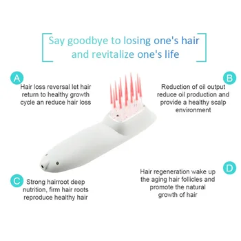 LLLT 650nm Laser Rast Vlasov Špirála Anti Hair Loss Treatment opätovný rast Vlasov Masáž Hlavy Vlasy, Kefa, Hrebeň Starostlivosť o Vlasy